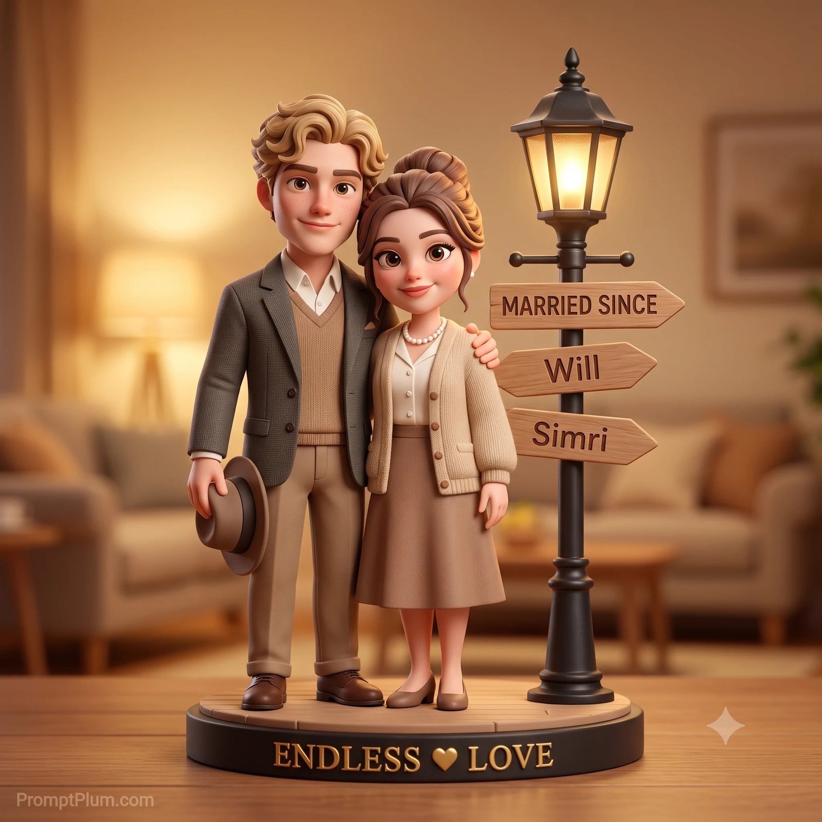 3D Couple Miniature Prompt
